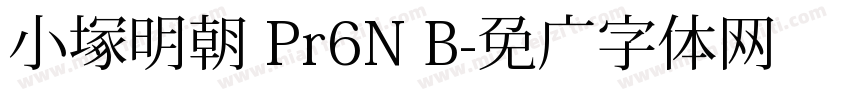 小塚明朝 Pr6N B字体转换